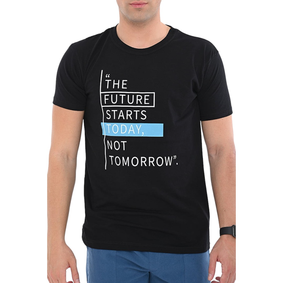 Μπλούζα υπερμέγεθος με στάμπα #1398FUTU - Image 2