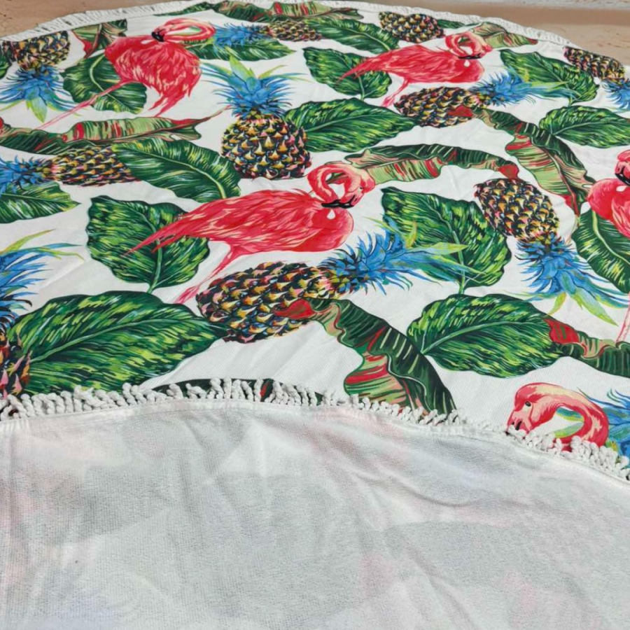 Πετσέτα θαλάσσης 150cm στρογγυλή με μικροΐνες  #AG12 - Image 5