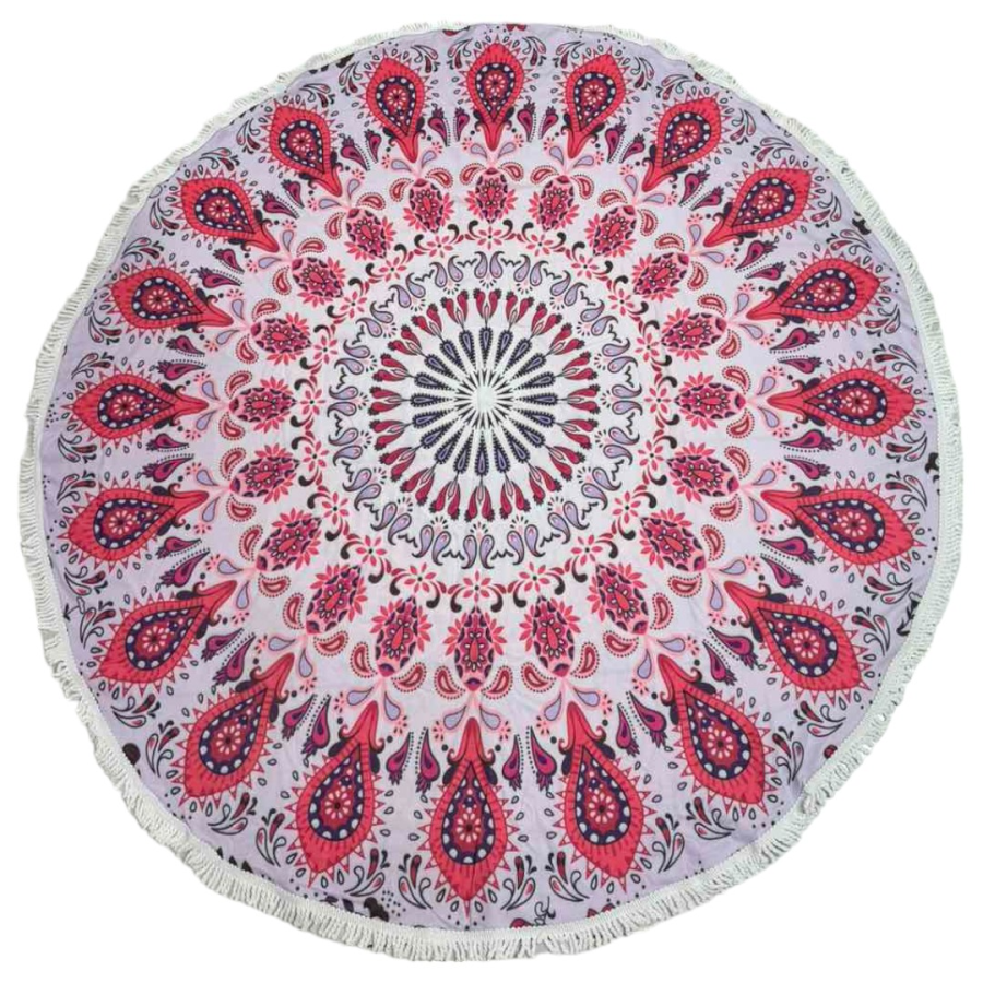 Πετσέτα θαλάσσης 150cm στρογγυλή με μικροΐνες  #AG14 - Image 3