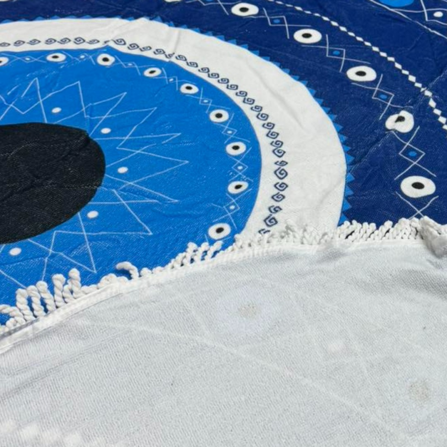 Πετσέτα θαλάσσης 150cm στρογγυλή με μικροΐνες  #AG16 - Image 3