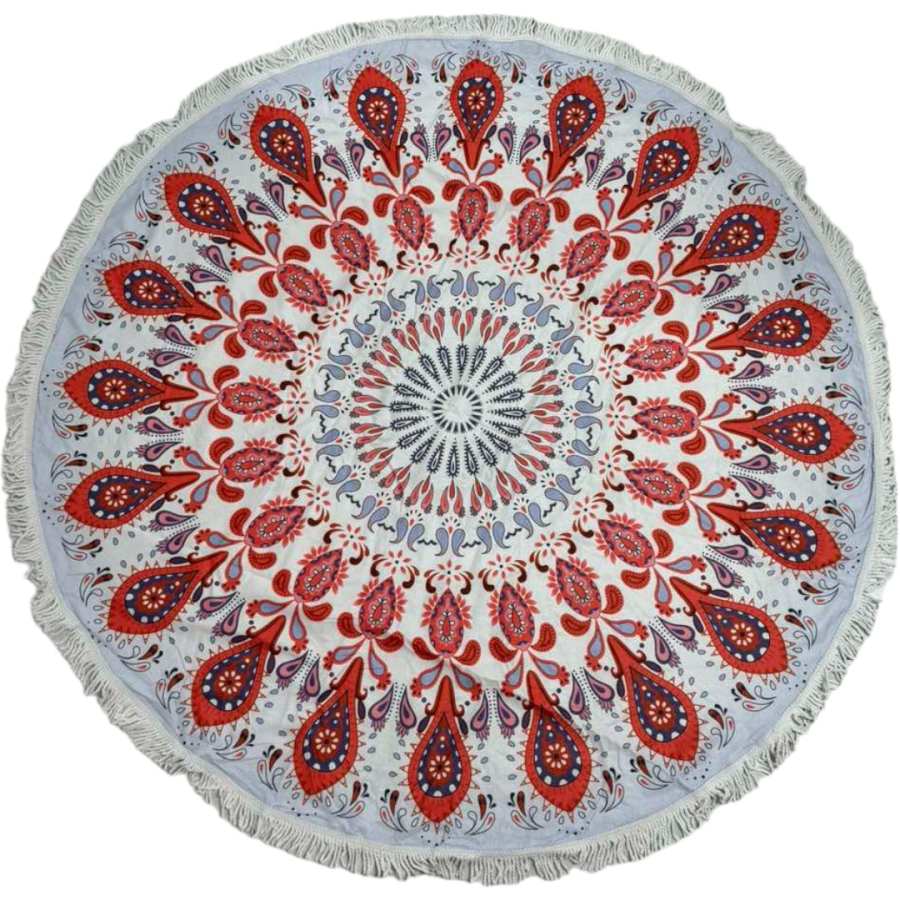 Πετσέτα θαλάσσης 150cm στρογγυλή με μικροΐνες  #AG202 - Image 2
