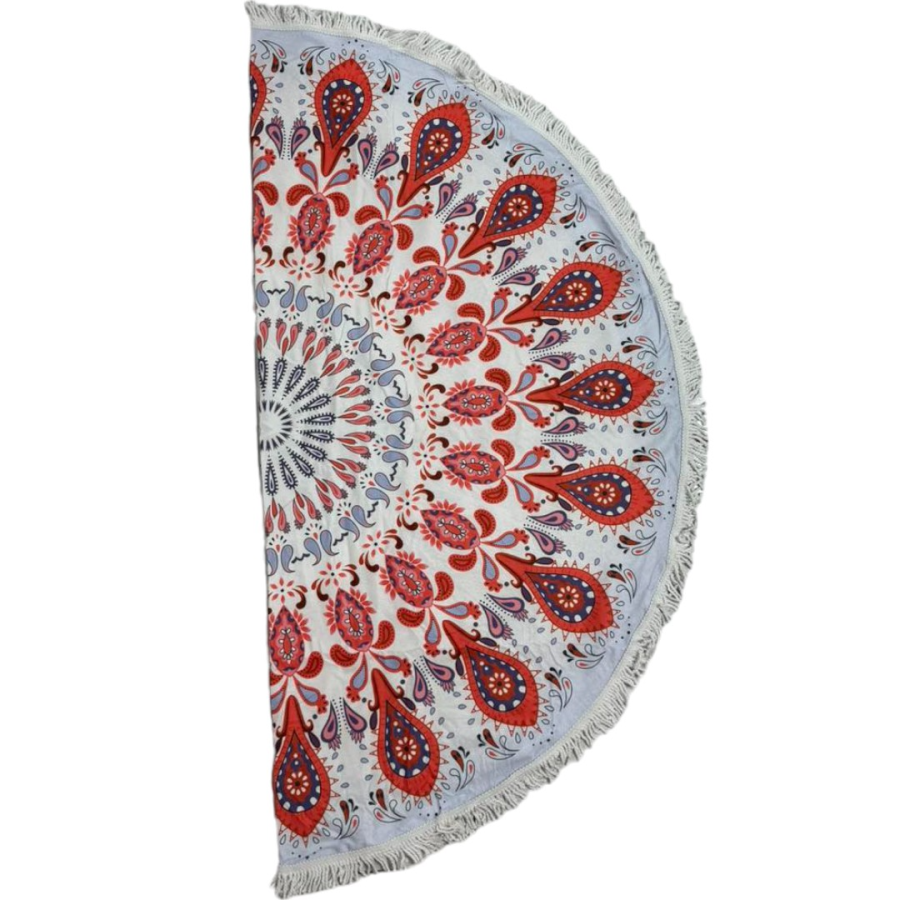 Πετσέτα θαλάσσης 150cm στρογγυλή με μικροΐνες  #AG202 - Image 4