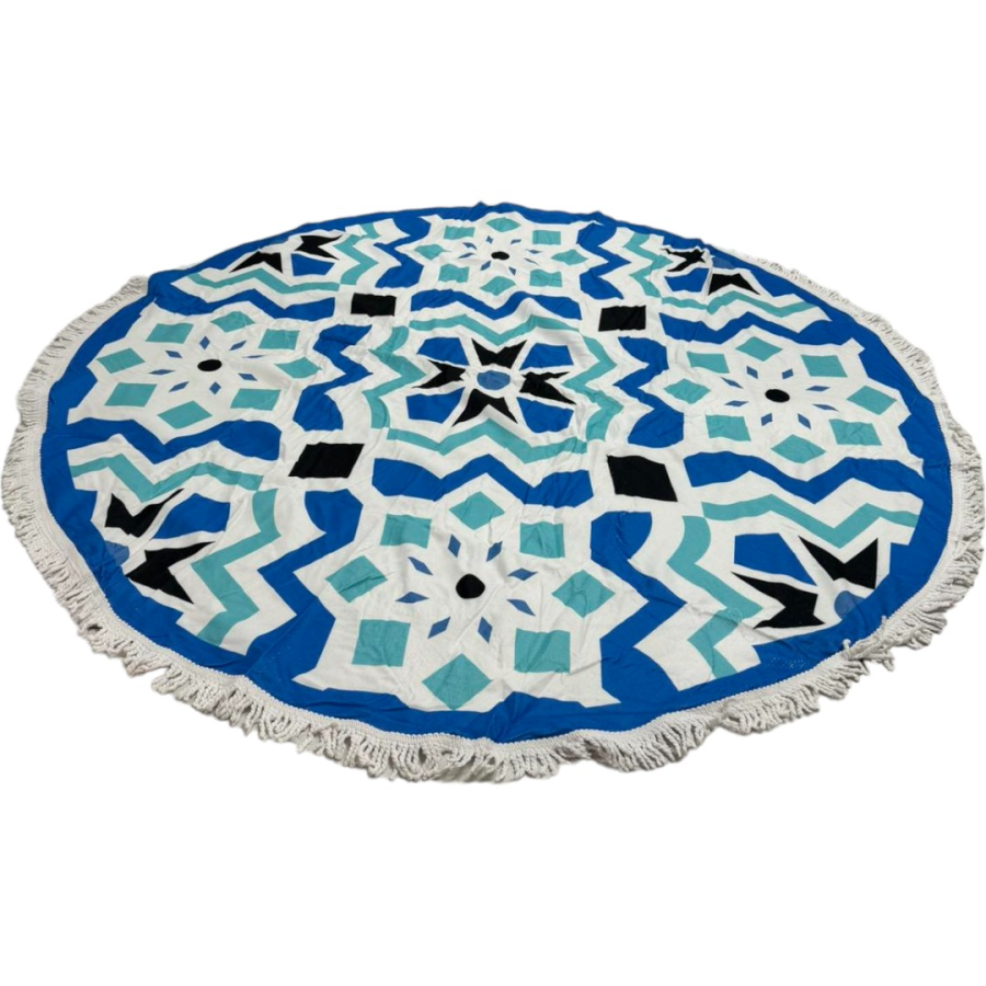 Πετσέτα θαλάσσης 150cm στρογγυλή με μικροΐνες  #AG212 - Image 3