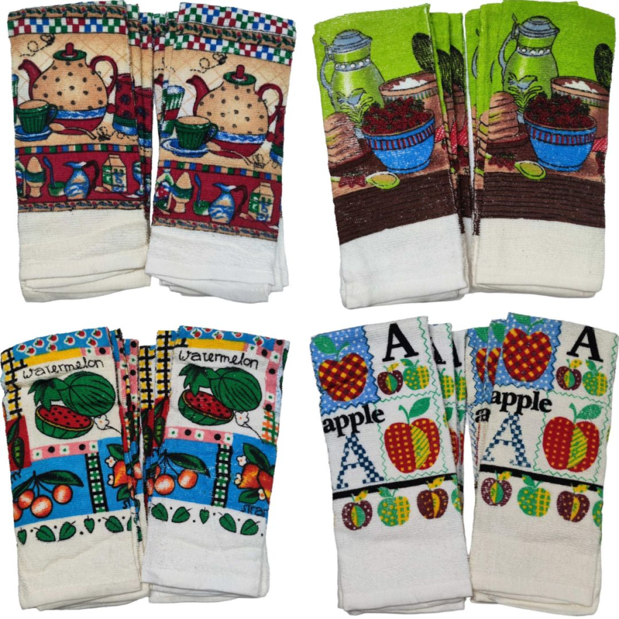 6 kitchen terry towels 01app 60gr/piece #KT0011