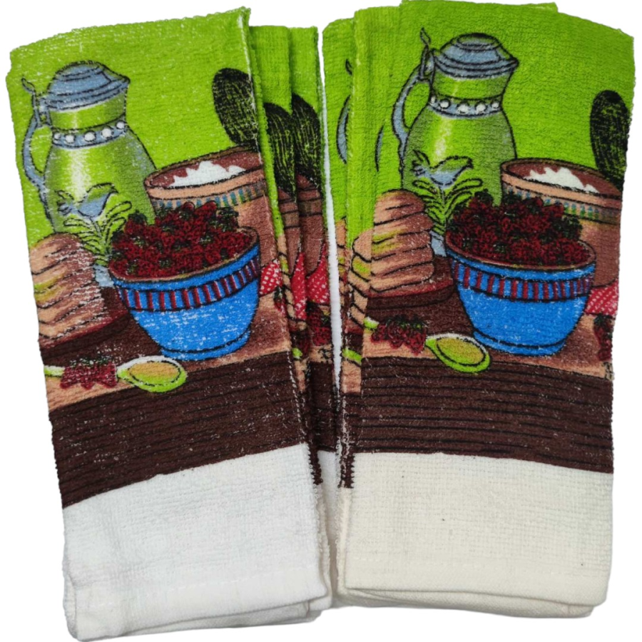 6 kitchen terry towels 01app 60gr/piece #KT0011 - Image 2
