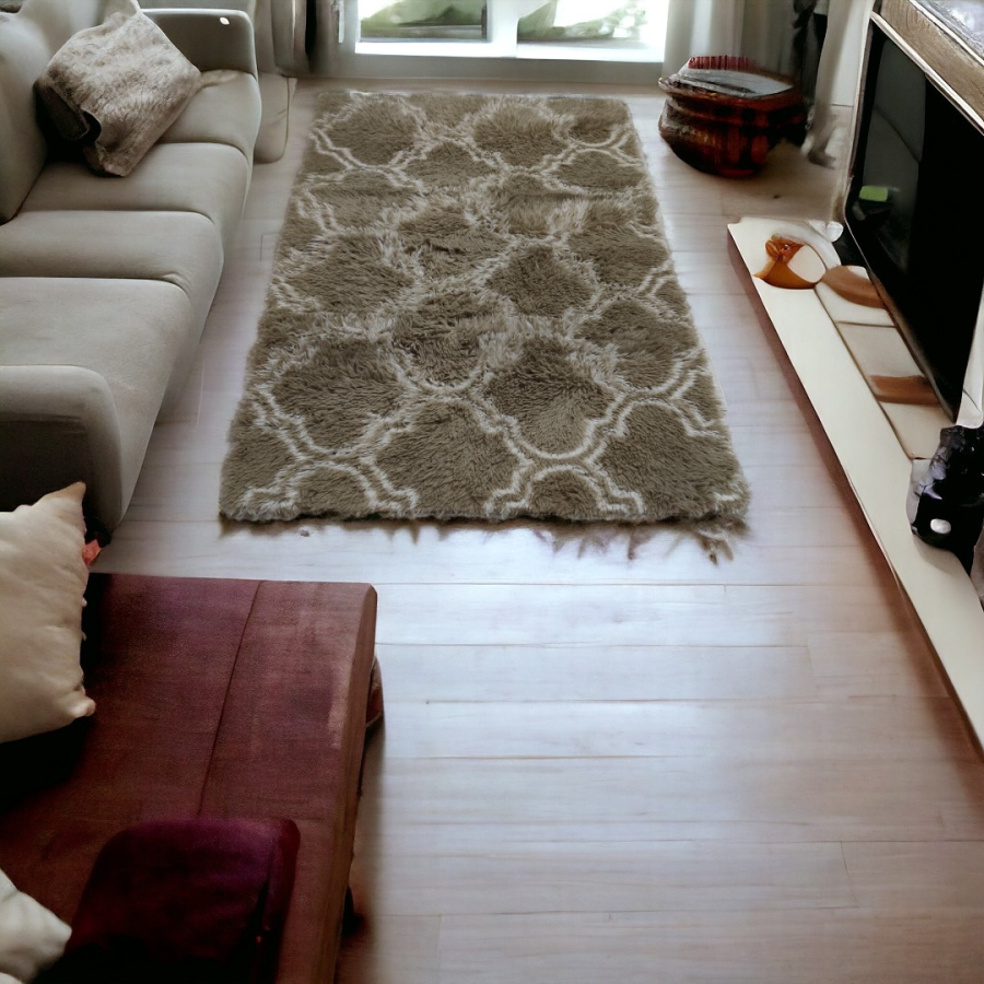 Μαλακό αφράτο χαλί δίχρωμο 80X180CM #SFC92 - Image 18
