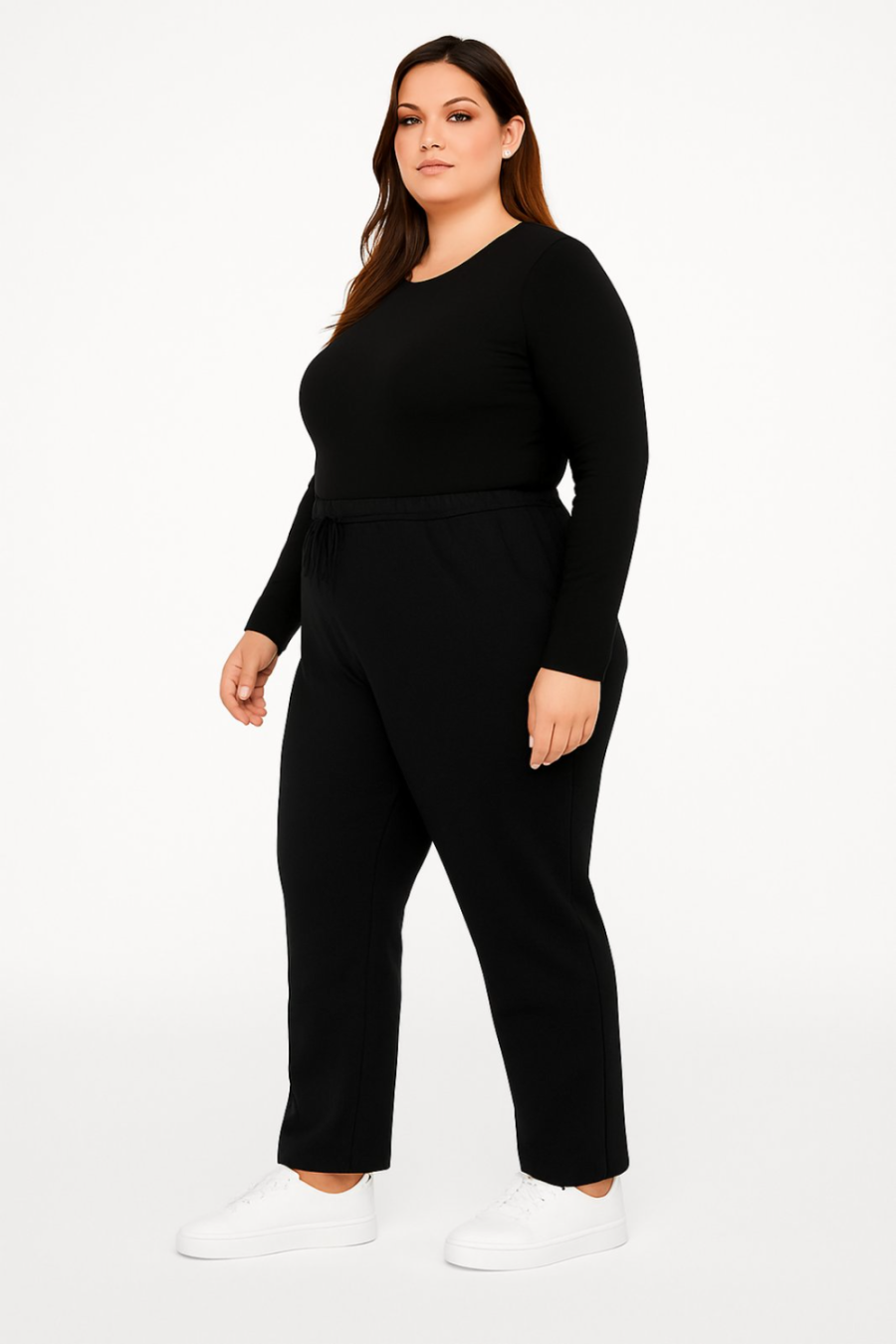 Γυναικείο παντελόνι χοντρό plus size #AB35 - Image 3