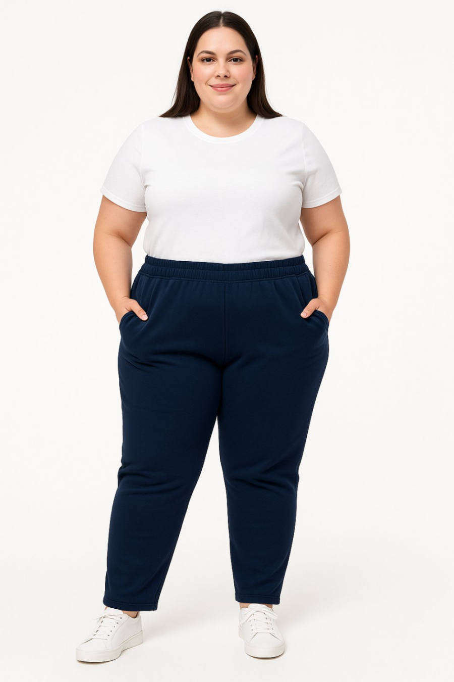 Γυναικείο παντελόνι χοντρό plus size #AB35 - Image 4