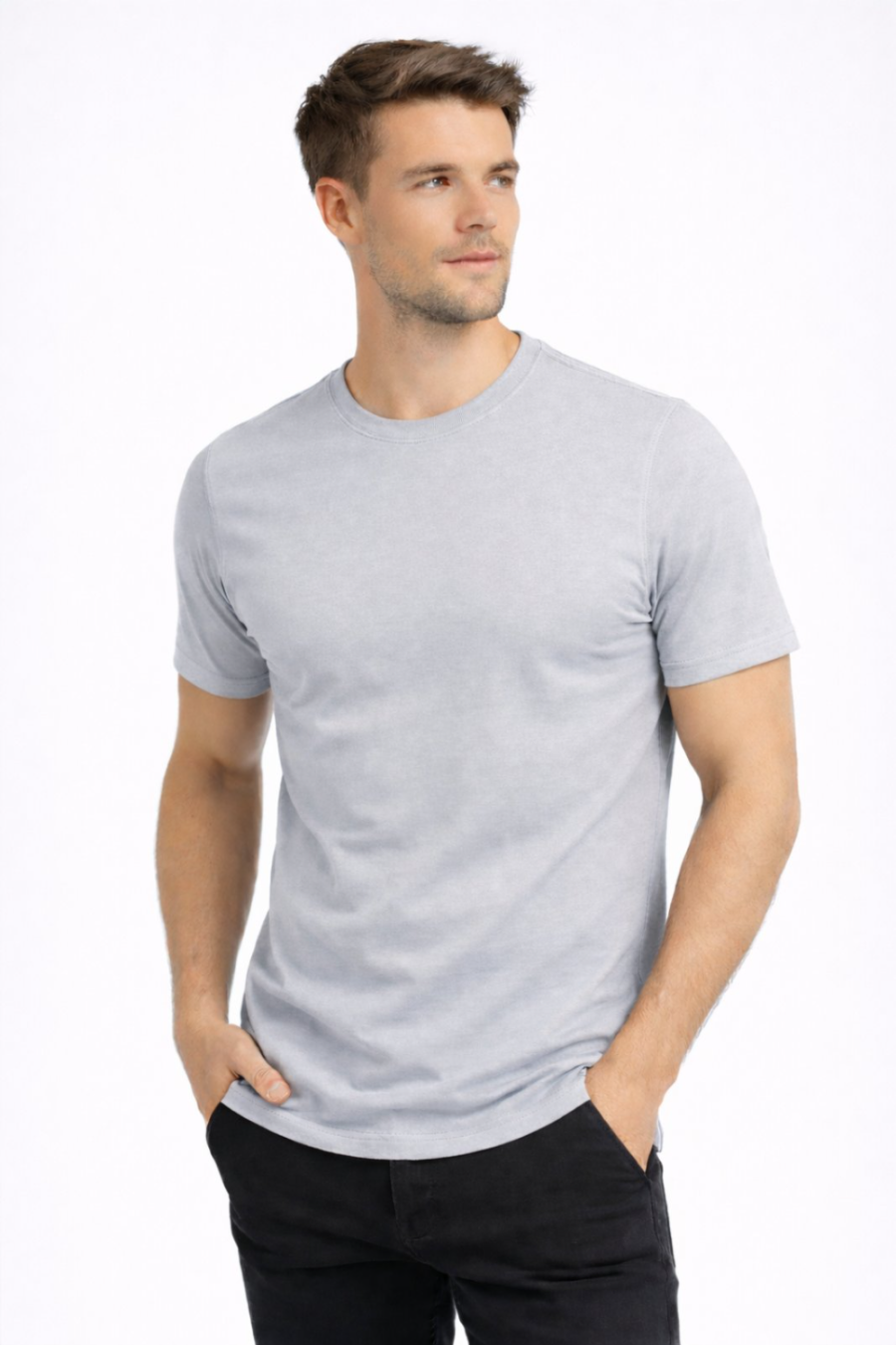 Ανδρικό T-Shirt 100 Οργανικό Βαμβάκι – Basic Fit #TS180 - Image 3