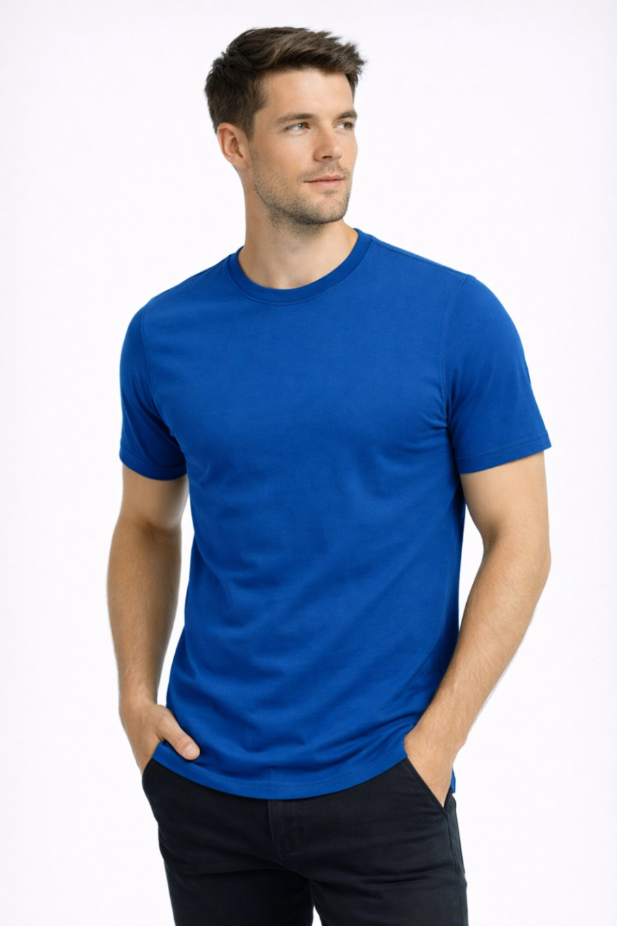 Ανδρικό T-Shirt 100 Οργανικό Βαμβάκι – Basic Fit #TS180 - Image 6