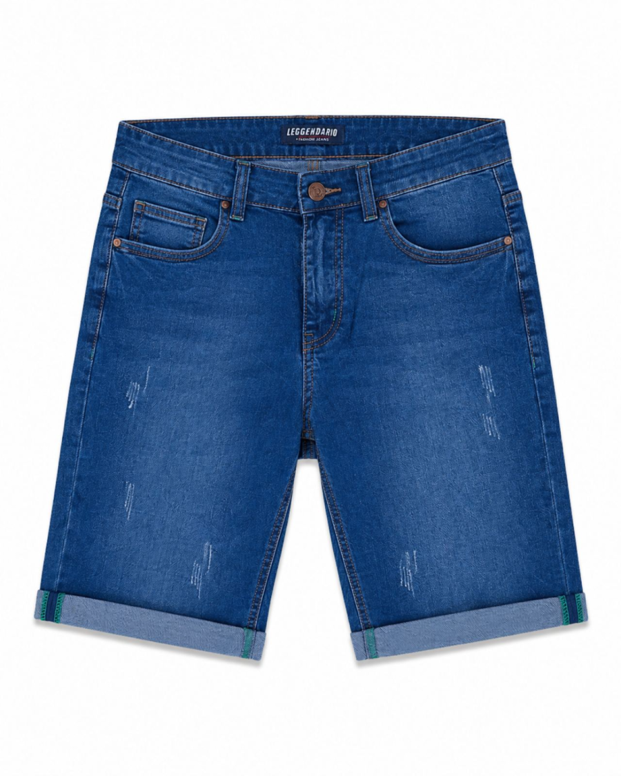 Ανδρική Τζιν Βερμούδα Leggendario Denim Blue #3347 - Image 3