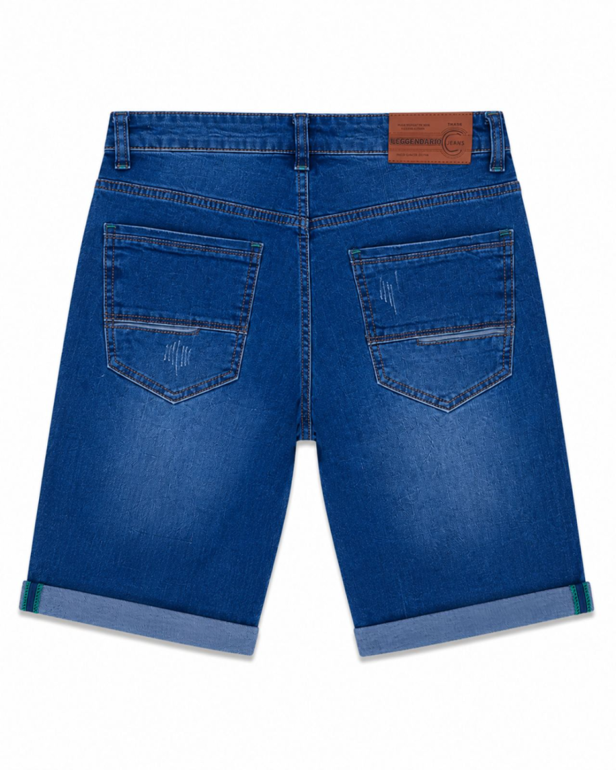 Ανδρική Τζιν Βερμούδα Leggendario Denim Blue #3347 - Image 4