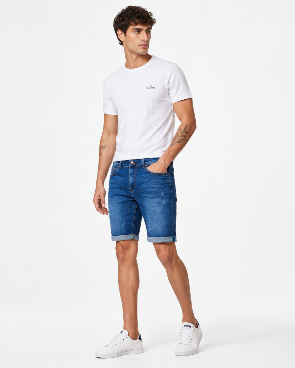 3347.jpg Ανδρική Τζιν Βερμούδα Leggendario Denim Blue #3347 - Image 1