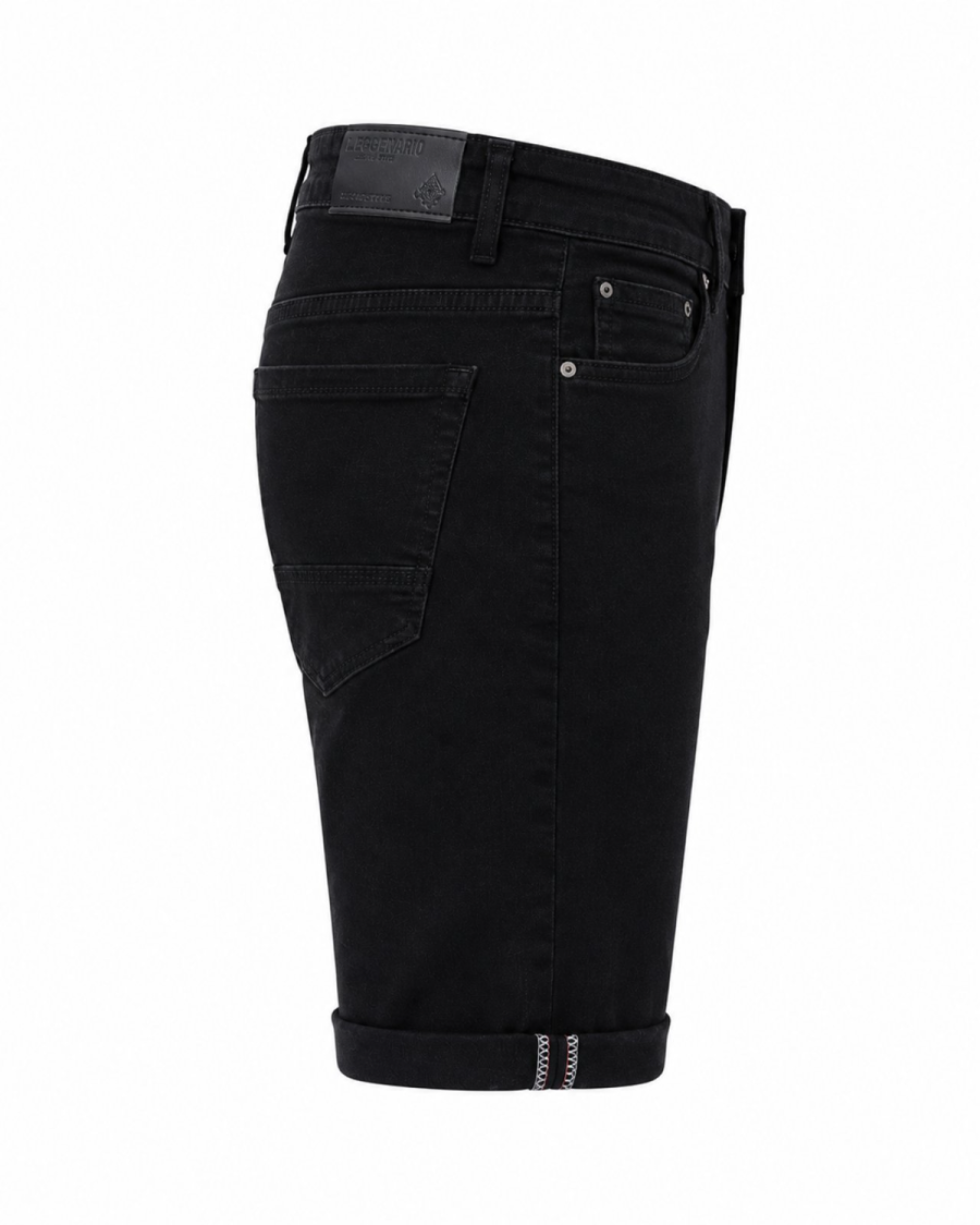Ανδρική Τζιν Βερμούδα Μαύρη Slim Fit #3379 - Image 4