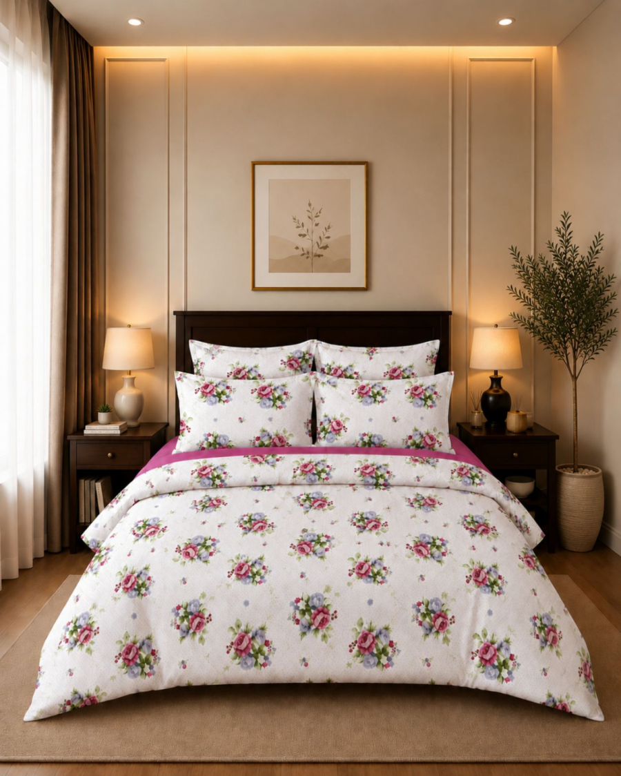 100 Βαμβάκι | Σετ 5 Τεμαχίων | Υπέρδιπλο 220x240cm #BS5P21A - Image 2