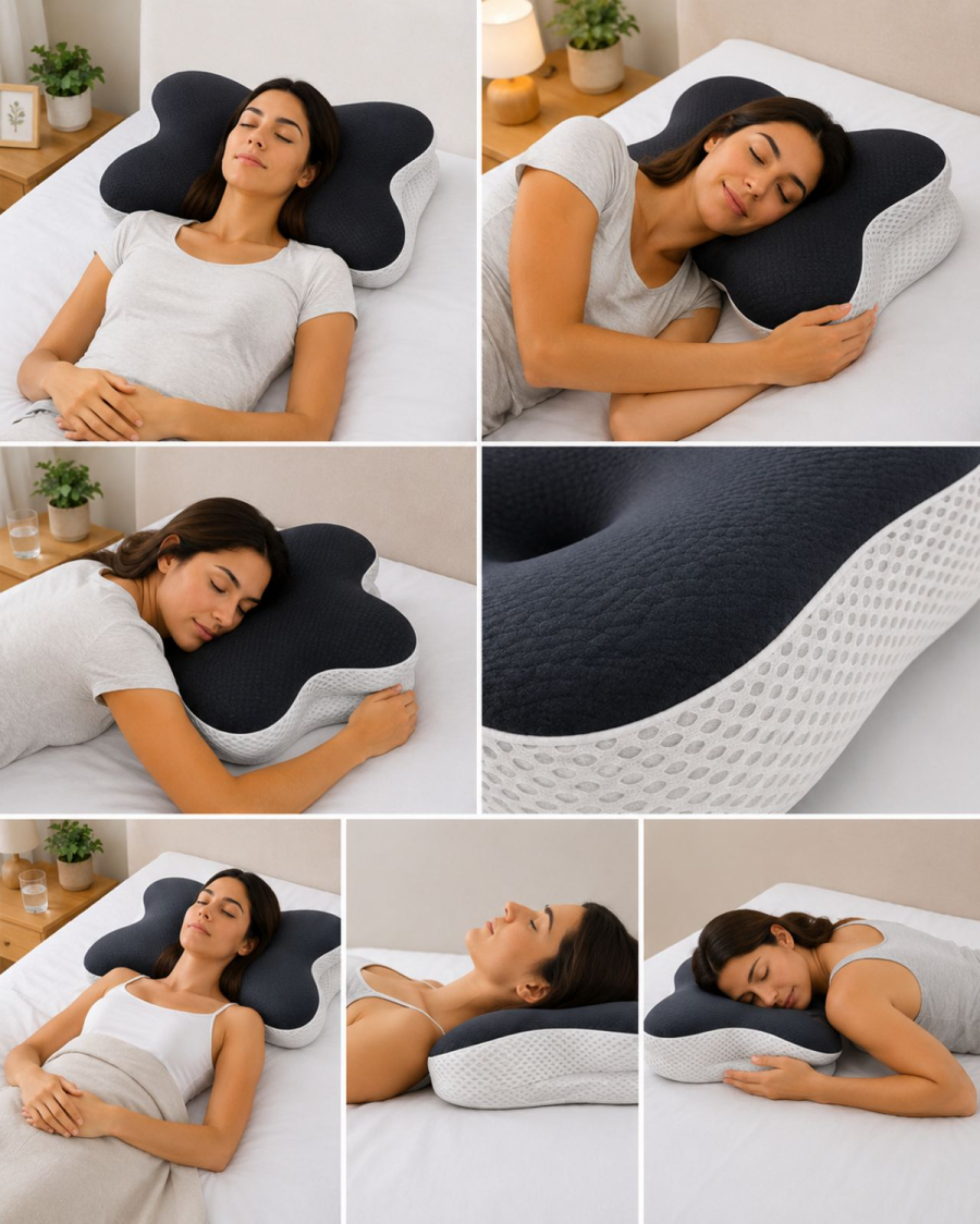 Εργονομικό Μαξιλάρι Αυχένα Memory Foam 68×38×10cm #P2135 - Image 9