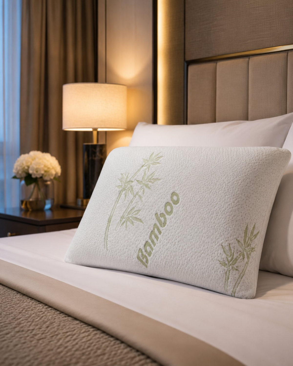 P2142.jpg Bamboo Memory Foam Pillow 50x70cm – Premium Orthopedic Support #P2142 - Image 1