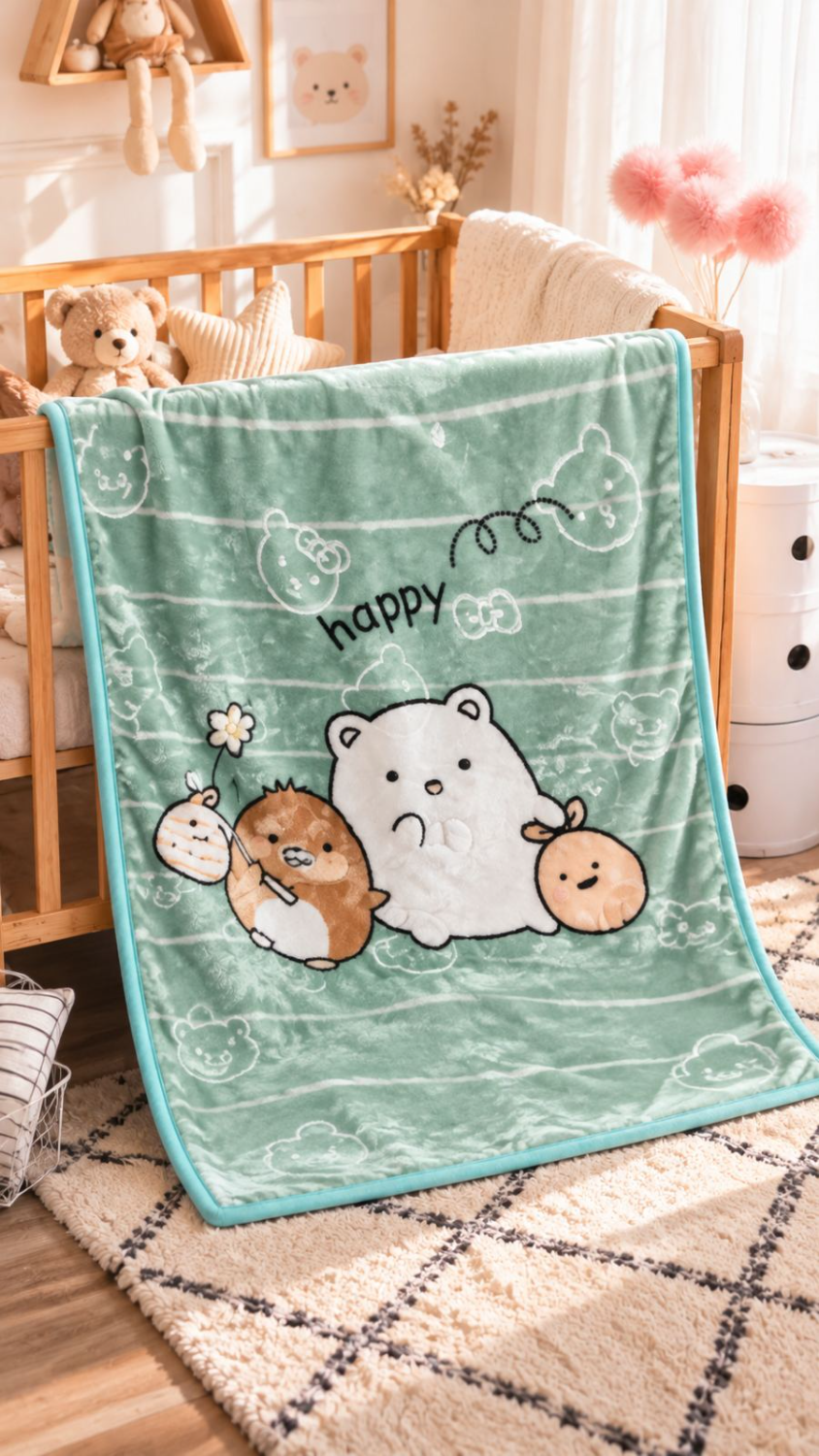 FZT1.jpg Παιδική Βελουτέ Κουβέρτα “Happy Cat” 100×130 cm #FZT1 - Image 1